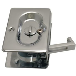 20% OFF 3-1/2 Inch Height Privacy Pocket Door Lock, Polished Chrome