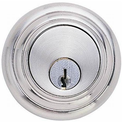Low Profile Single Cylinder Deadbolt, Polished Chrome