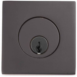 Square Single Cylinder Deadbolt, Oil Rubbed Bronze