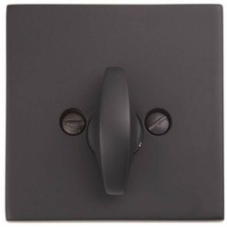 Square Single Sided Deadbolt, Flat Black