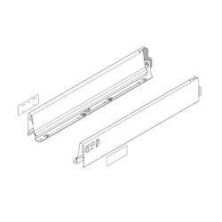Tandembox M-16 inch Drawer Profile Left/Right Stainless
