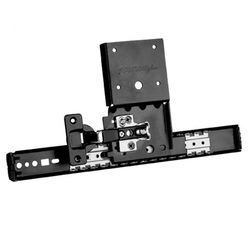 Accuride 123 Pocket/Flipper Door Slide, 22 Inch Length, Including Self-Closing 35 mm Inset Door Hinges and Mounting Plates, Pair, Ebony Black 