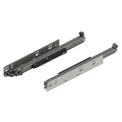  Blum 15" Length Movento 763 Soft-Close Undermount Drawer Slide for Side-Mount Frameless Construction, Front Locking Clips Required, 125 lbs Weight Capacity, Zinc