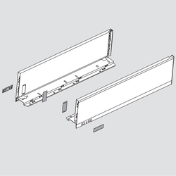 Legrabox K 20 inch Drawer Profile Left/Right Stainless Steel