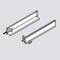 Legrabox M 20 inch Drawer Profile Left/Right Stainless Steel