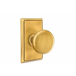 20% OFF Providence Door Knob 2-3/8 Inch Backset Privacy With Rectangular Rose for 1-1/4 Inch to 2 Inch Door, French Antique Brass