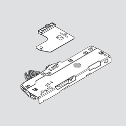  Legrabox Tip-On Soft-Close Push-To-Open Unit with Trigger for 14 to 22 Inch Profile Length. Synchro-Rod, Profiles (Slides) and Adapters Sold Separately