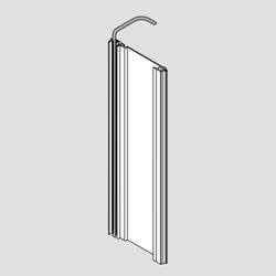 Servo-Drive Vertical Alum. Profile with Cable 720MM
