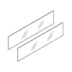 Tandembox Design Element Set Frosted Finish 15-3/4 inch L x 4 inch H