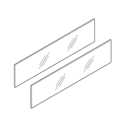 Tandembox Design Element Set Frosted Finish 21-5/8 inch L x 4 inch H
