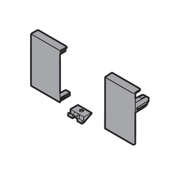 Tandembox Interior Nylon Front Fixing Bracket Set Gray