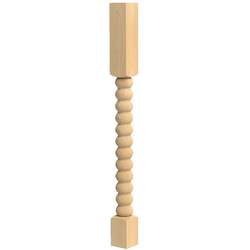 3 Inch Square x 35.25 Inch Height Bungalow Island Column, Hard Maple