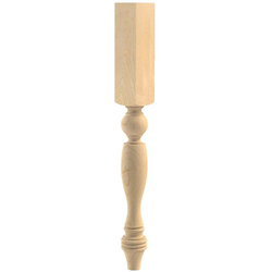 3.75 Inch Square x 35.25 Inch Height Country French Island Column, Cherry
