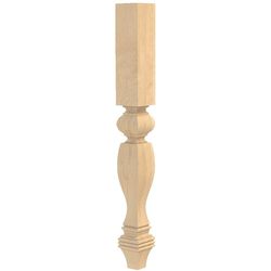 3.75 Inch Square x 35.25 Inch Height Country French Square Country French Column, Paint Grade