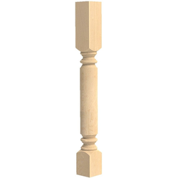 3.75 Inch Square x 35.25 Inch Height Plain Greco Roman Classic Island Column, Paint Grade