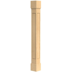 3.75 Inch Square x 35.25 Inch Height Shaker Cosmo Island Column, Cherry