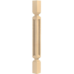 3 Inch Square x 35.5 Inch Height Small Madeline Island Column, Red Oak
