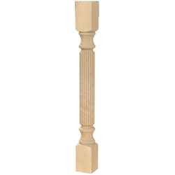18% OFF 3.5 Inch Square x 34.5 Inch Height Traditional Reeded Island Column, Hard Maple