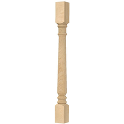 18% OFF 3.5 Inch Square x 40.5 Inch Height Double Square Bar Column, Hard Maple