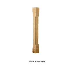 Metro Petite Island Column Unfinished Red Oak