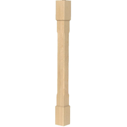 3 Inch Square x 34.625 Inch Height Petite Metro Column, White Oak