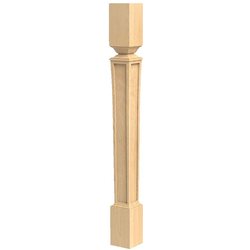 18% OFF 3.5 Inch Square x 35.25 Inch Height Nouveau Island Column, Red Oak