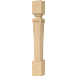 5.5 Inch Square x 41 Inch Height Nouveau Bar Column, Hard Maple