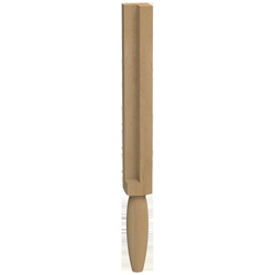 2.75 Inch Square x 29 Inch Height Mid-Century Notched Jacobsen Leg, Hard Maple