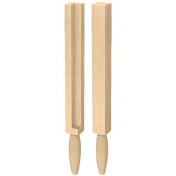 2.75 Inch Square x 34.5 Inch Height Mid-Century Notched Jacobsen Vanity Column, Hard Maple