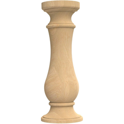 12 Inch Diameter x 33.5 Inch Height Charleston Island Pedestal, Hard Maple