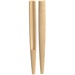 2.625 Inch Diameter x 29 Inch Height Notched Danish Modern Leg, Alder